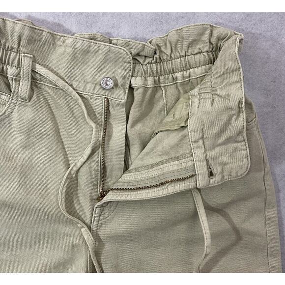 7 For All Mankind Paperbag Baggy Jeans Womens 27 Elastic Waist Drawstring $228 - Picture 11 of 15